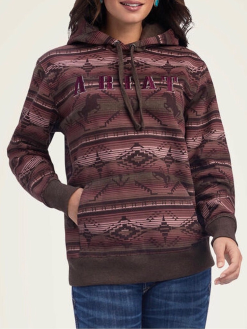 ARIAT Real Allover Print Hoodie - Picture 11 of 12